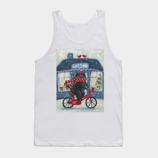 Christmas Gift Shop Bicycle Ride Tank Top